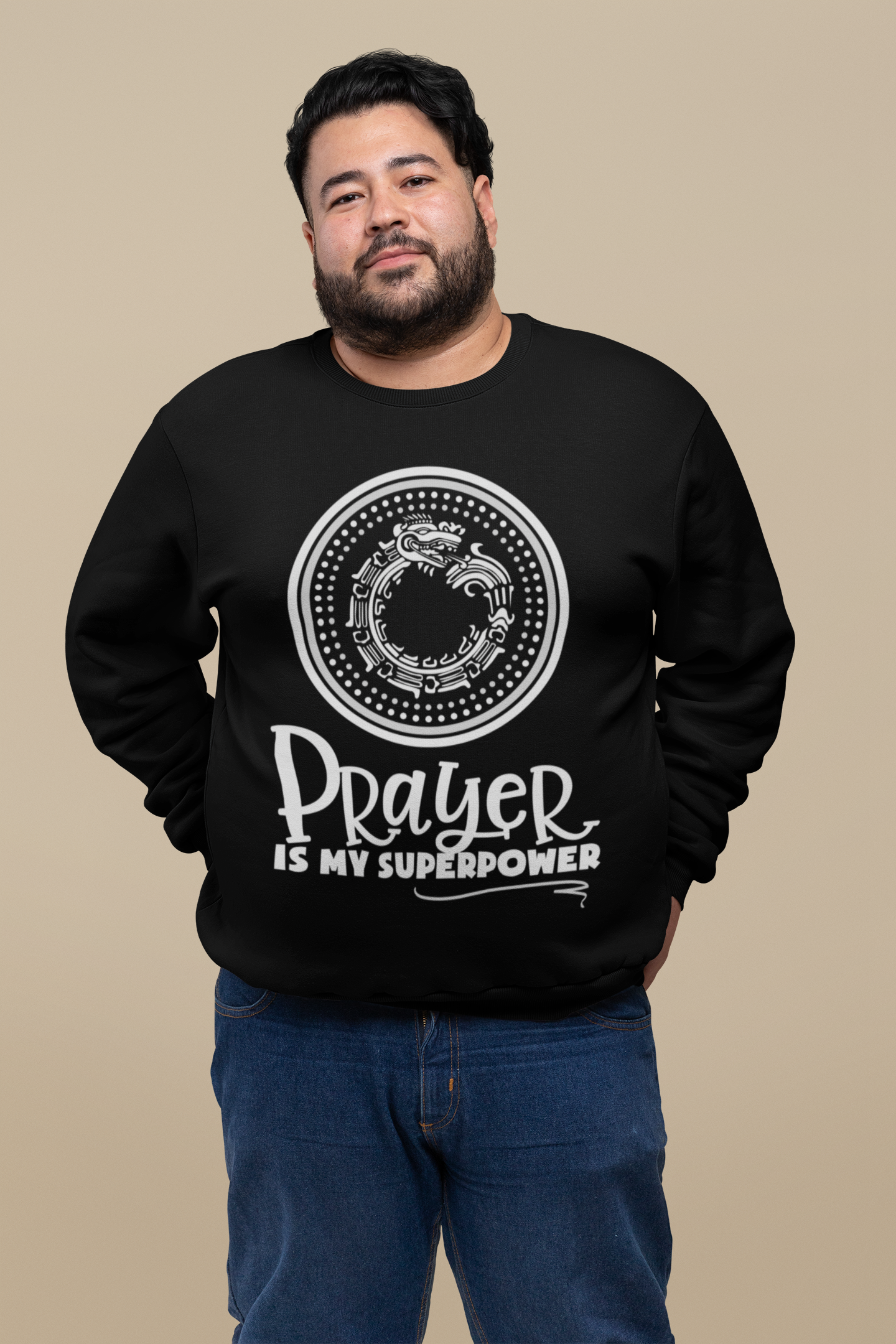 Prayer is my Superpower- Quetzalcoatl- Organic Sweater